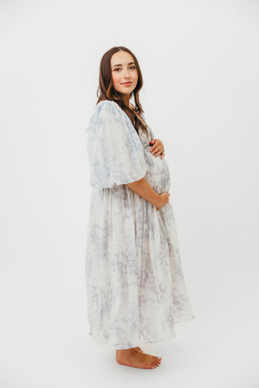 Harlow Maxi Dress in Light Blue Floral - Bump Friendly and Size Inclusive - Image 17