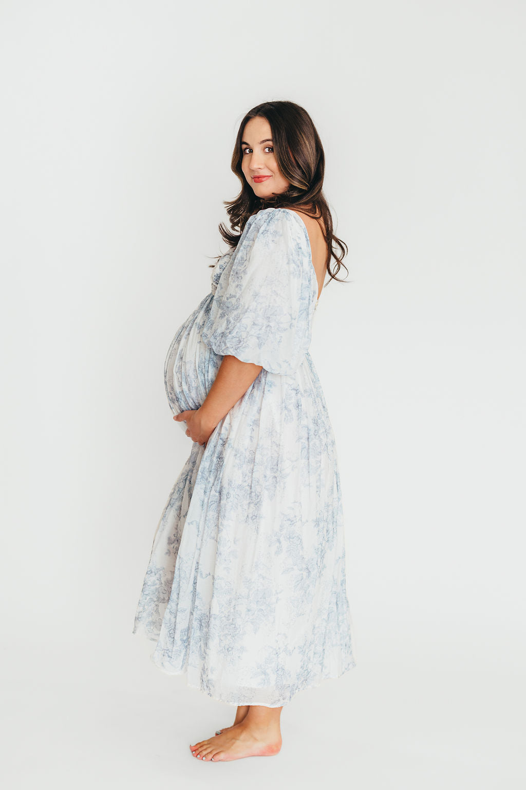 Harlow Maxi Dress in Light Blue Floral - Bump Friendly and Size Inclusive - Image 28
