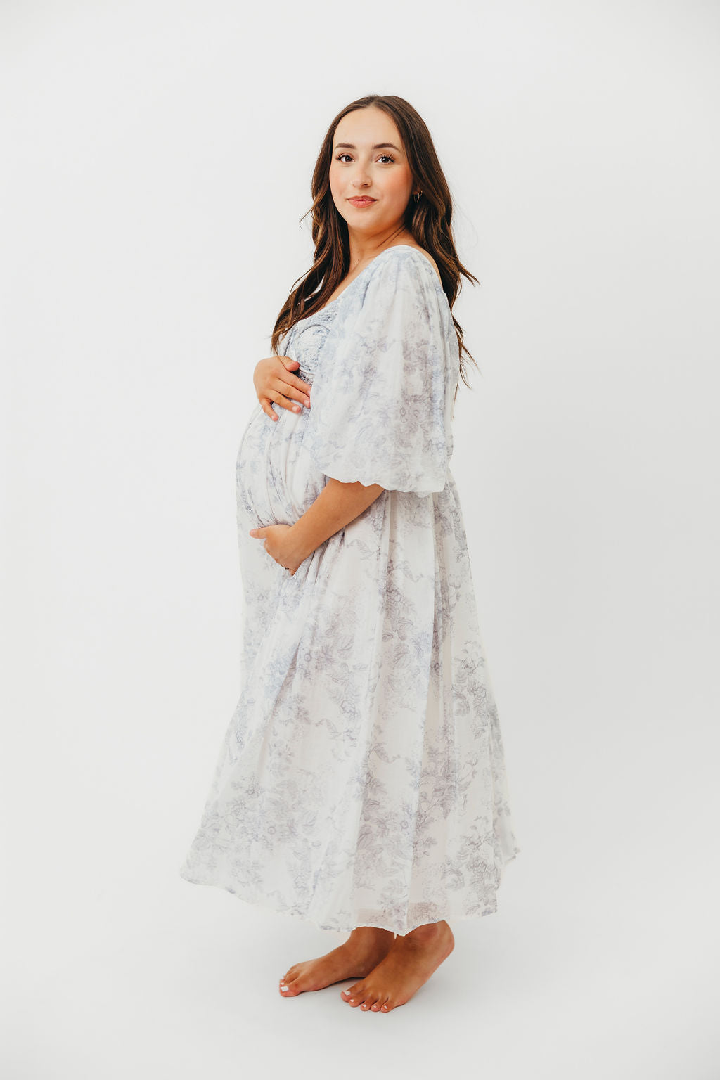Harlow Maxi Dress in Light Blue Floral - Bump Friendly and Size Inclusive - Image 52