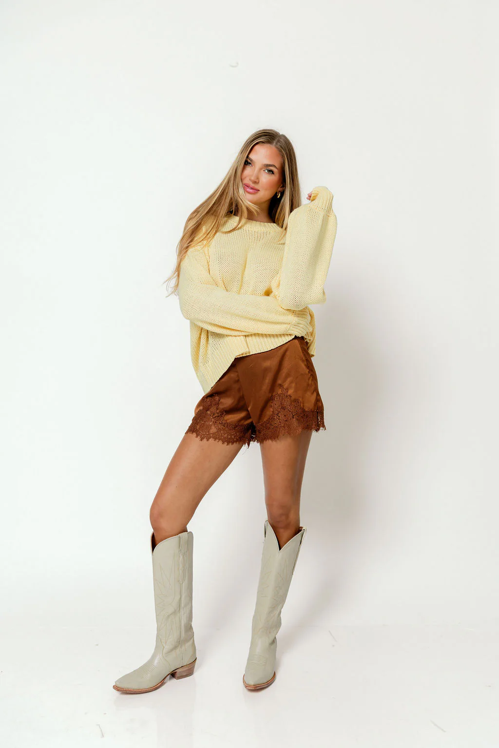 Carmella Balloon Sleeve Sweater in Butter *Final Sale* - Image 3