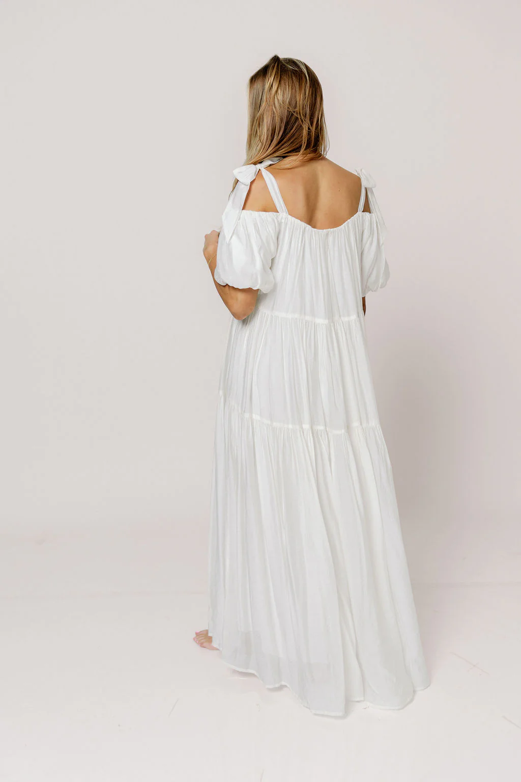 Channing Maxi Dress in Off-White - Bump Friendly - Image 14