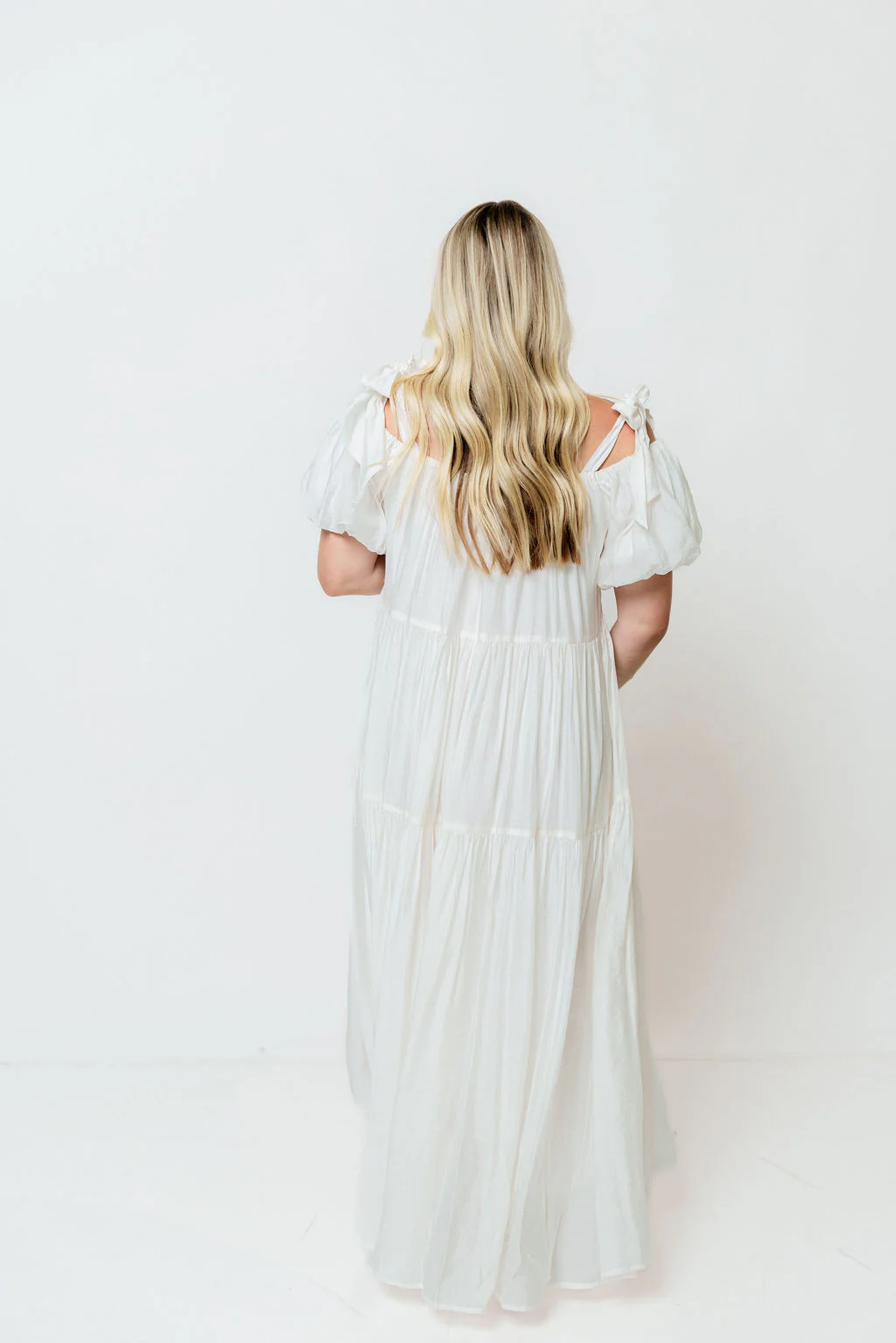 Channing Maxi Dress in Off-White - Bump Friendly - Image 24