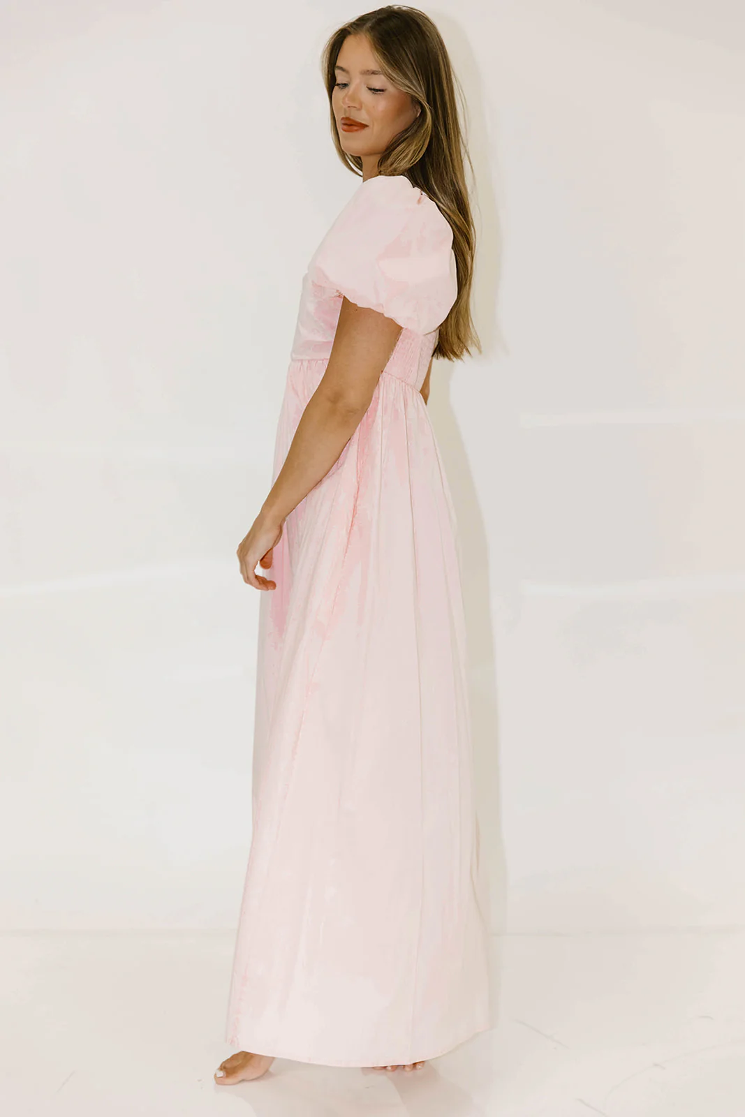 Courtney 100% Cotton Dress in Pale Pink - Image 15