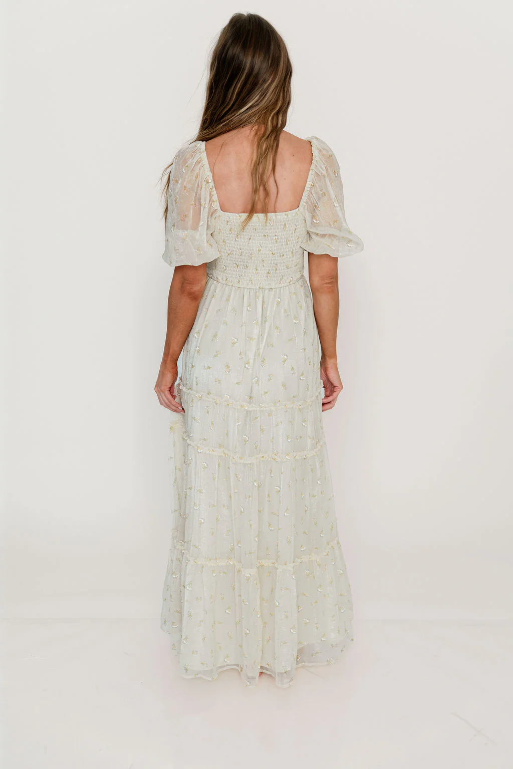 Daphne Maxi Dress in Butter/Peach Floral - Bump Friendly & Inclusive Sizing - Image 11