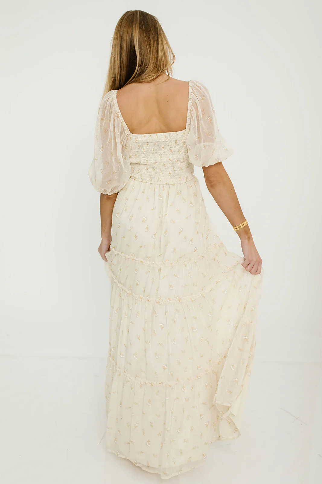 Daphne Maxi Dress in Butter/Peach Floral - Bump Friendly & Inclusive Sizing - Image 16