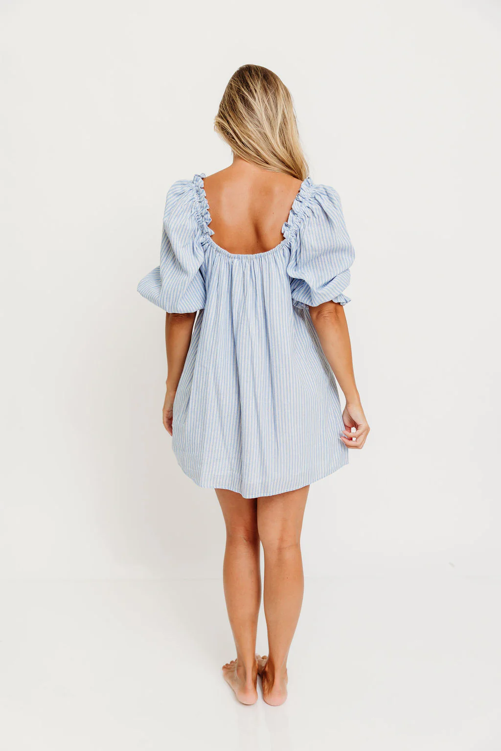 Darling 100% Cotton Mini Dress in Laguna Stripe - Image 10