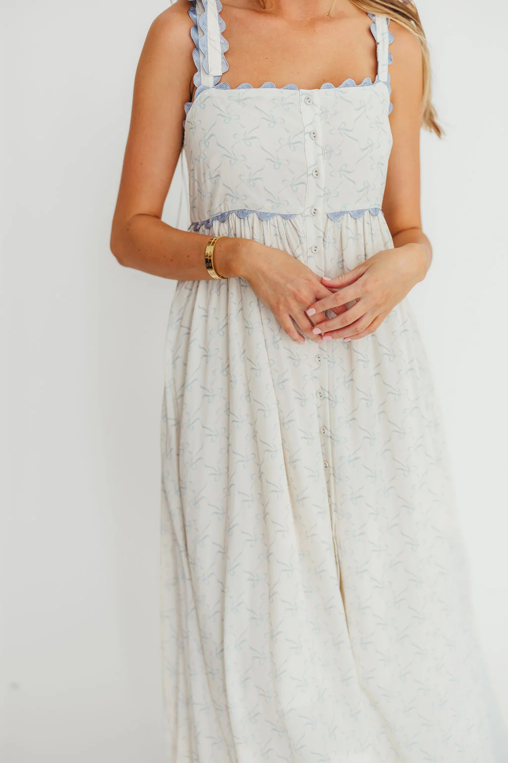 Amber Maxi Dress in Baby Blue - Nursing Friendly - Image 2