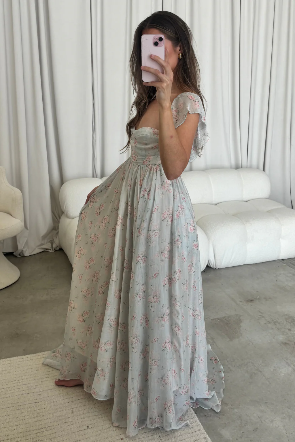 Charleston Maxi Dress in Sage Floral - Bump Friendly & Inclusive Sizing - Image 14