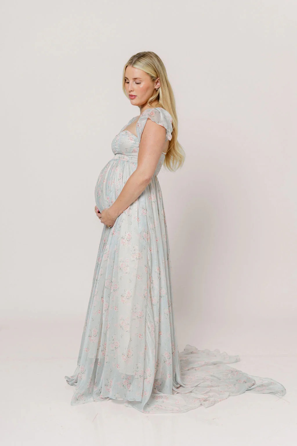 Charleston Maxi Dress in Sage Floral - Bump Friendly & Inclusive Sizing - Image 30
