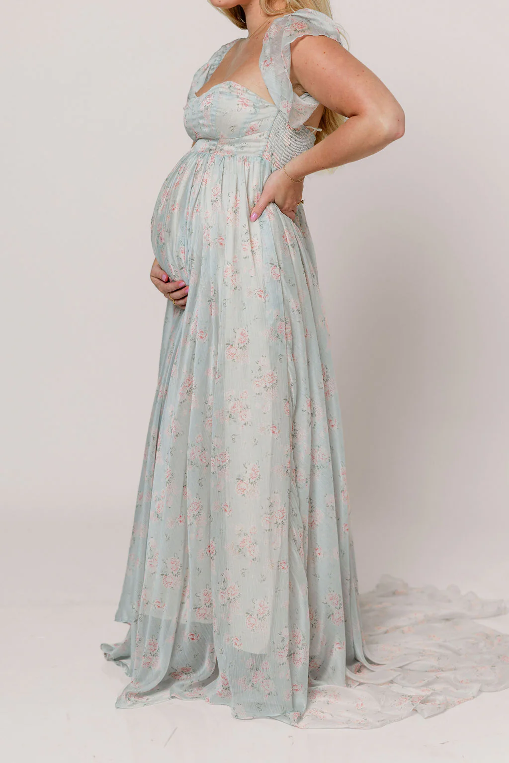 Charleston Maxi Dress in Sage Floral - Bump Friendly & Inclusive Sizing - Image 32