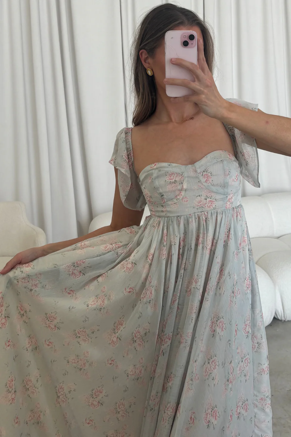 Charleston Maxi Dress in Sage Floral - Bump Friendly & Inclusive Sizing - Image 5