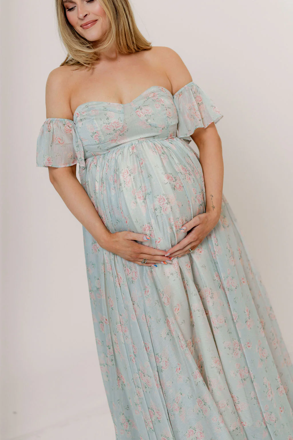 Charleston Maxi Dress in Sage Floral - Bump Friendly & Inclusive Sizing - Image 6