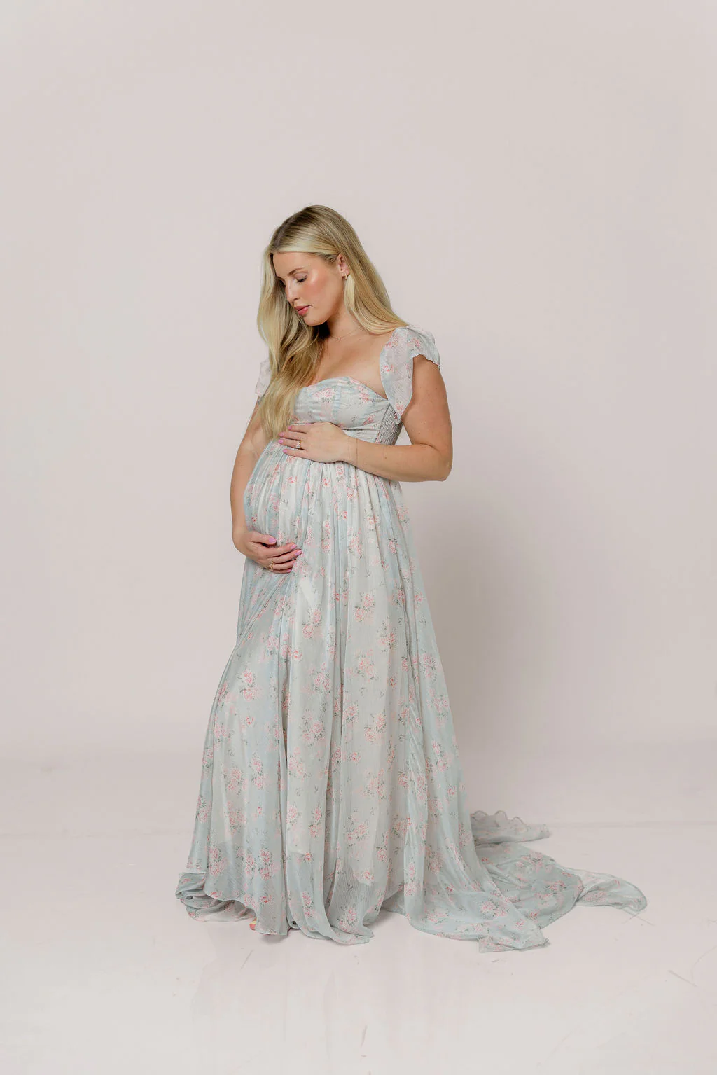 Charleston Maxi Dress in Sage Floral - Bump Friendly & Inclusive Sizing - Image 8