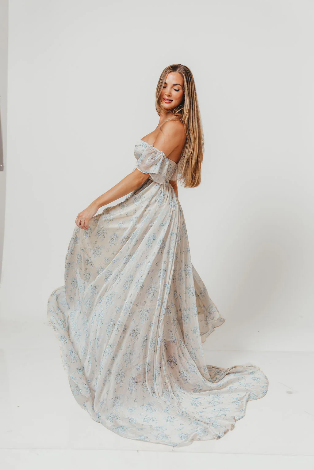 Charleston Maxi Dress in Yellow Floral - Bump Friendly - Image 10
