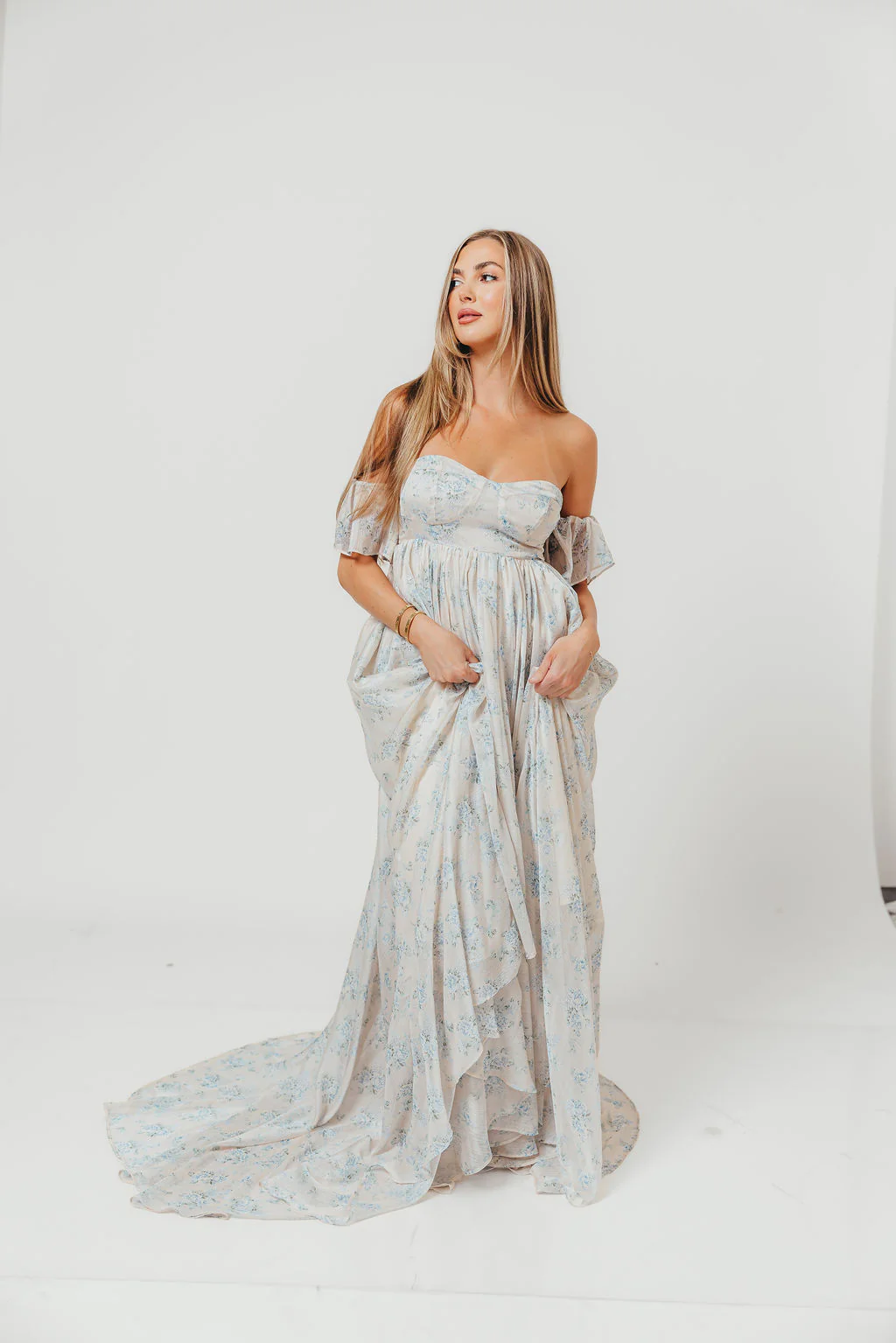 Charleston Maxi Dress in Yellow Floral - Bump Friendly - Image 14