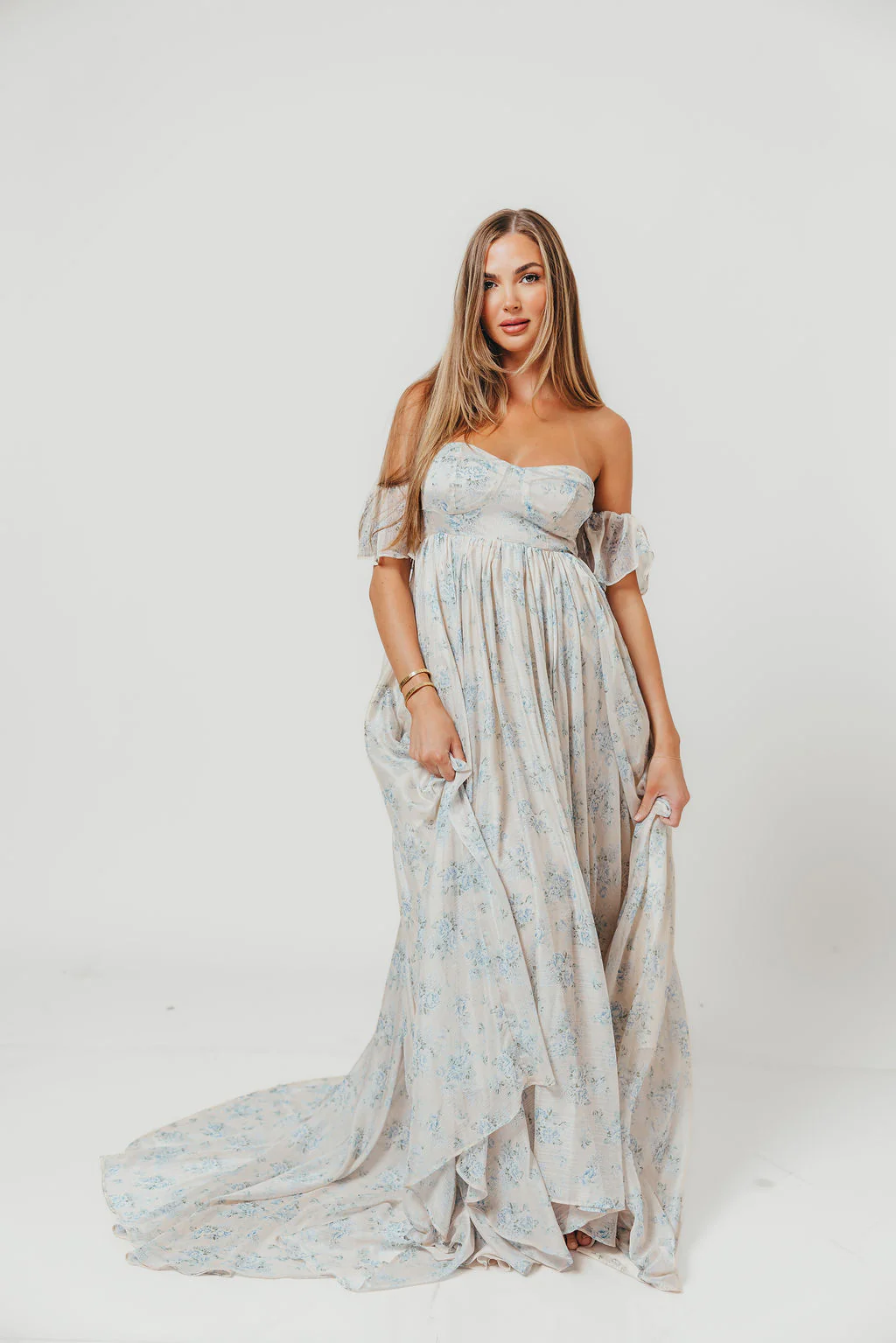Charleston Maxi Dress in Yellow Floral - Bump Friendly - Image 15