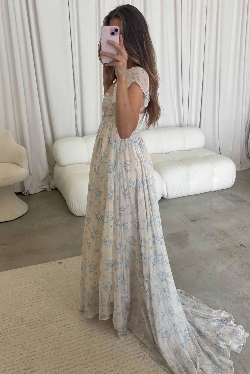 Charleston Maxi Dress in Yellow Floral - Bump Friendly - Image 2