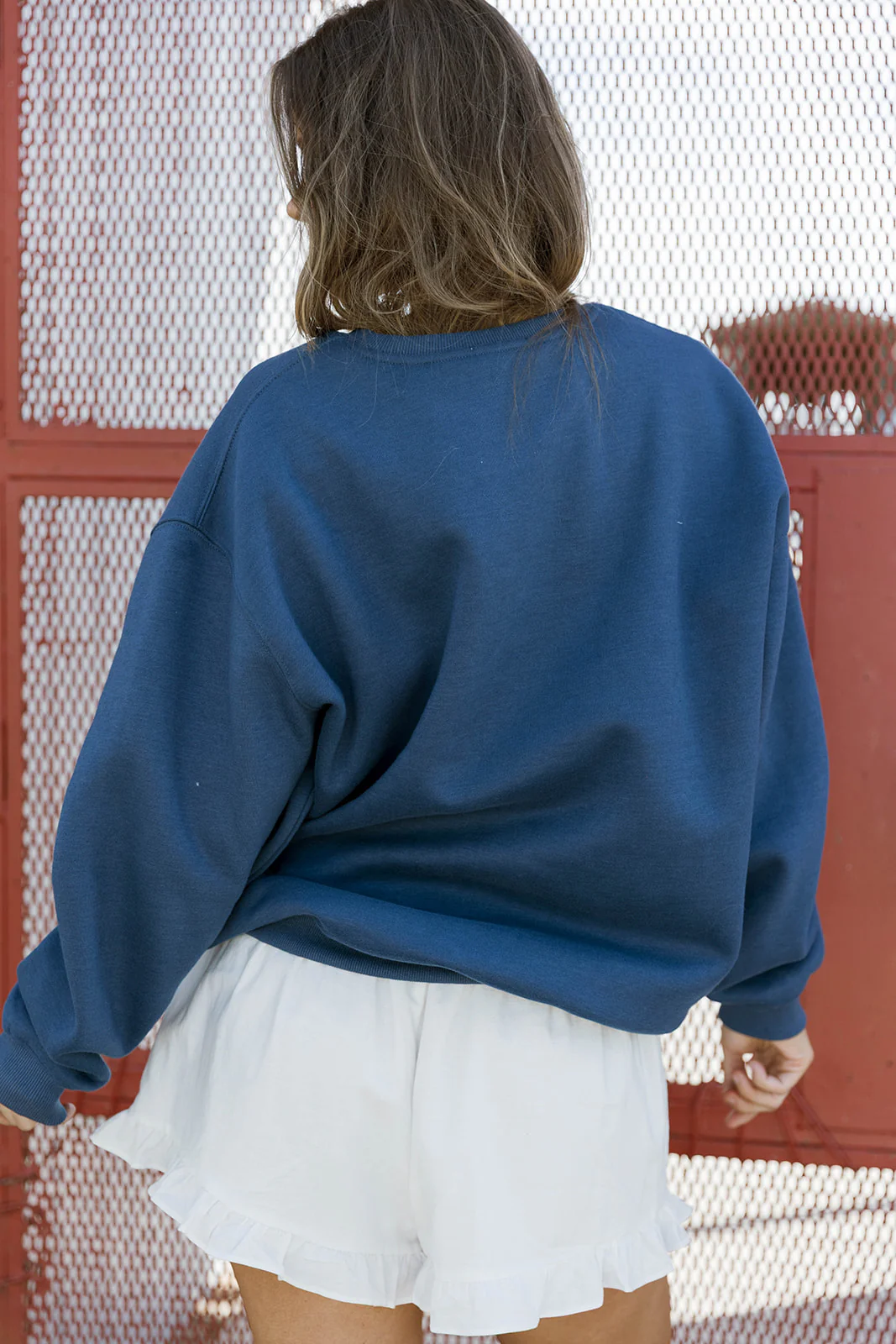 Destiny US Flag Sweatshirt in Royal Navy - Image 9