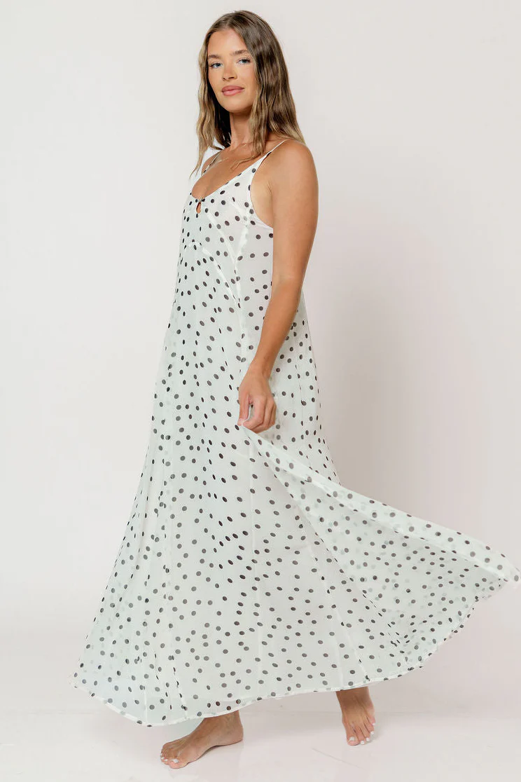 Eileen Dress in Cream/Polka Dot