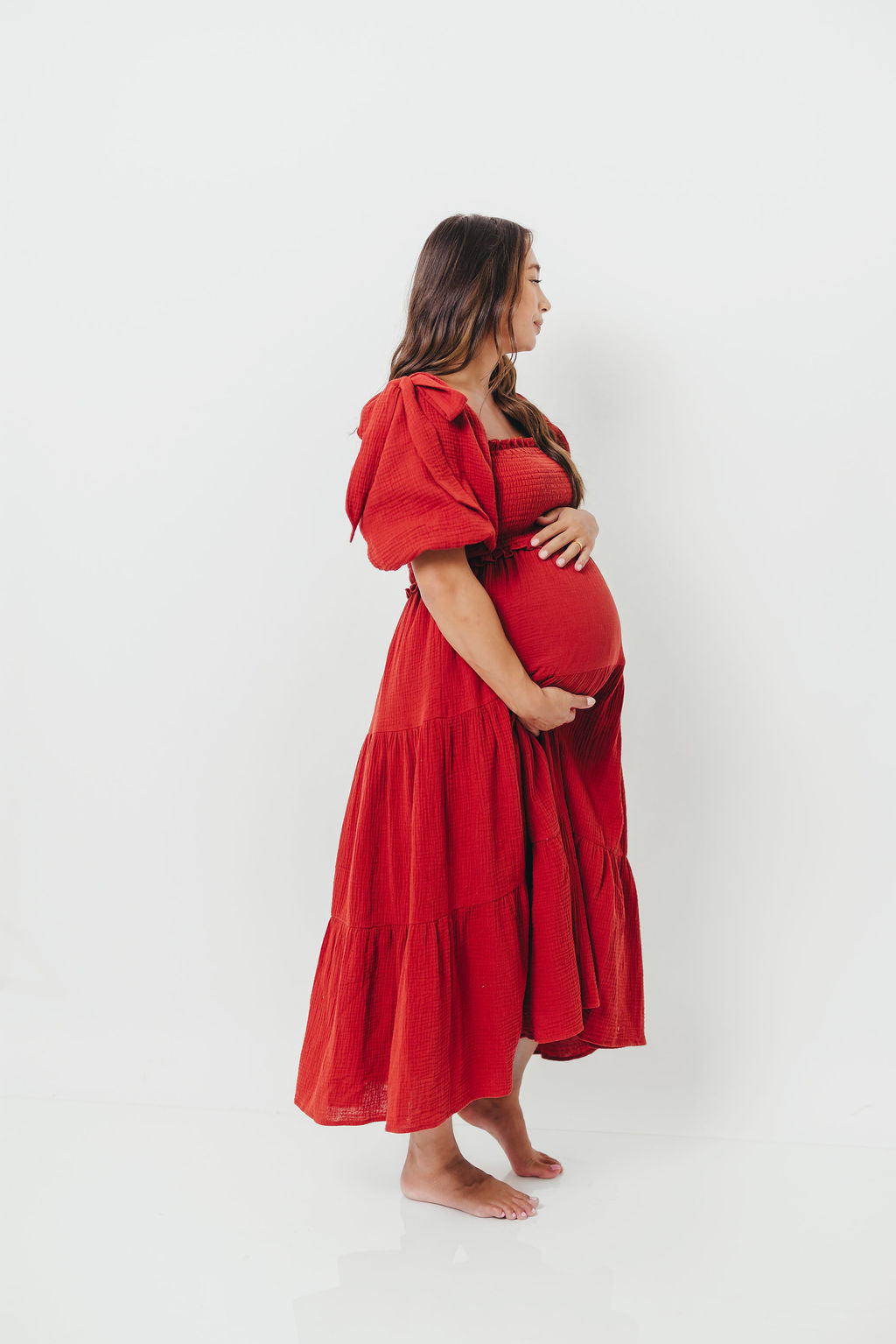Elena Midi Dress in Rust - Image 8