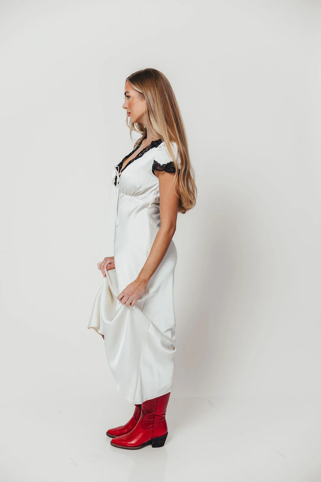 Vivienne Midi Dress in Cream - Image 8