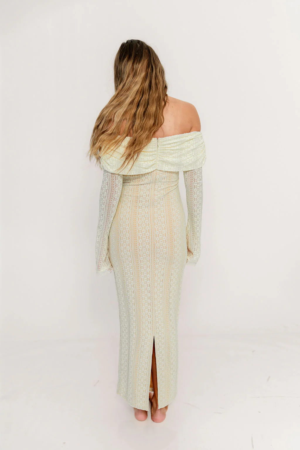 Ella Lace Maxi Dress in Cream - Image 9