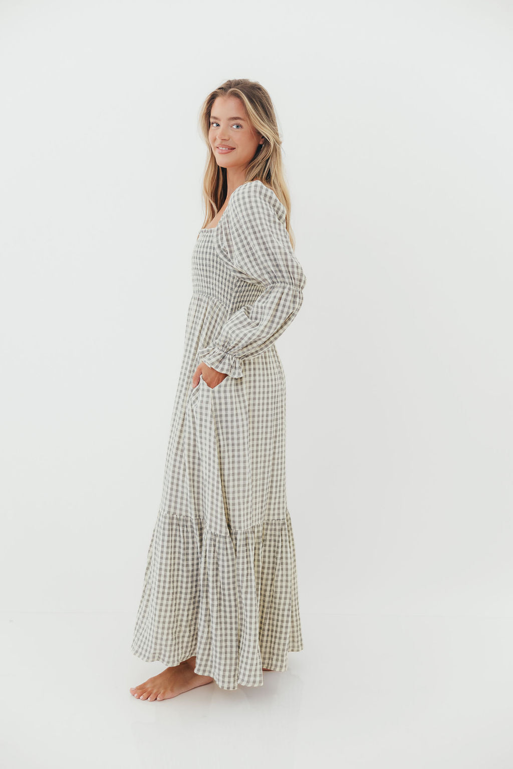 Emerson Maxi Dress in Gray - Image 3