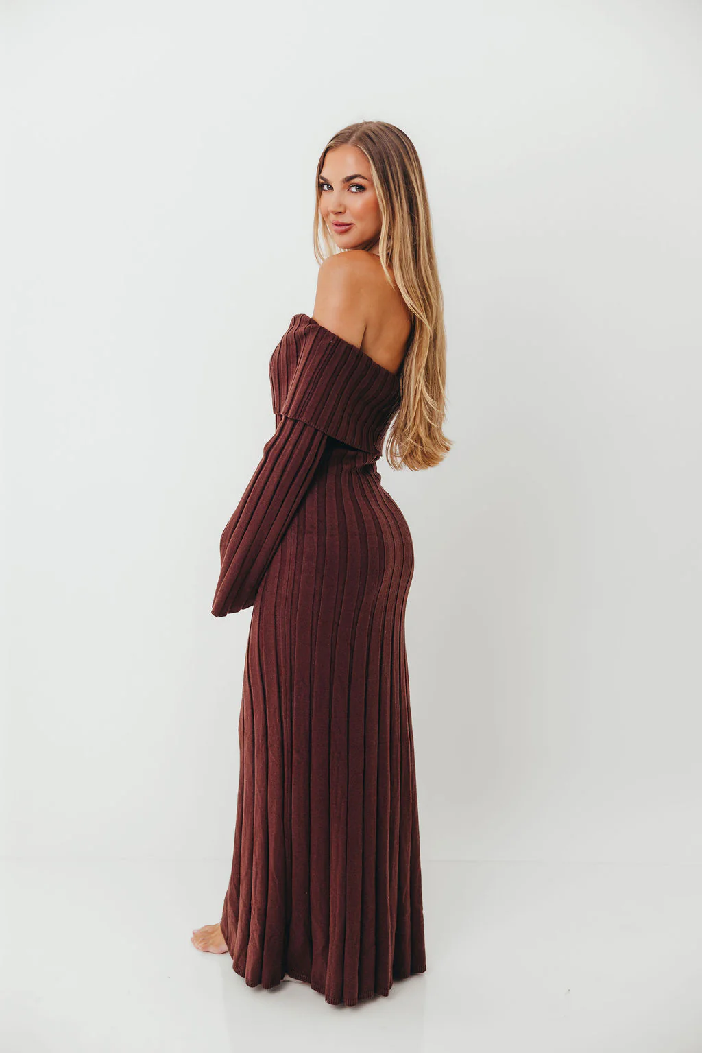 Evella Maxi Dress in Brown - Bump Friendly *Final Sale* - Image 4