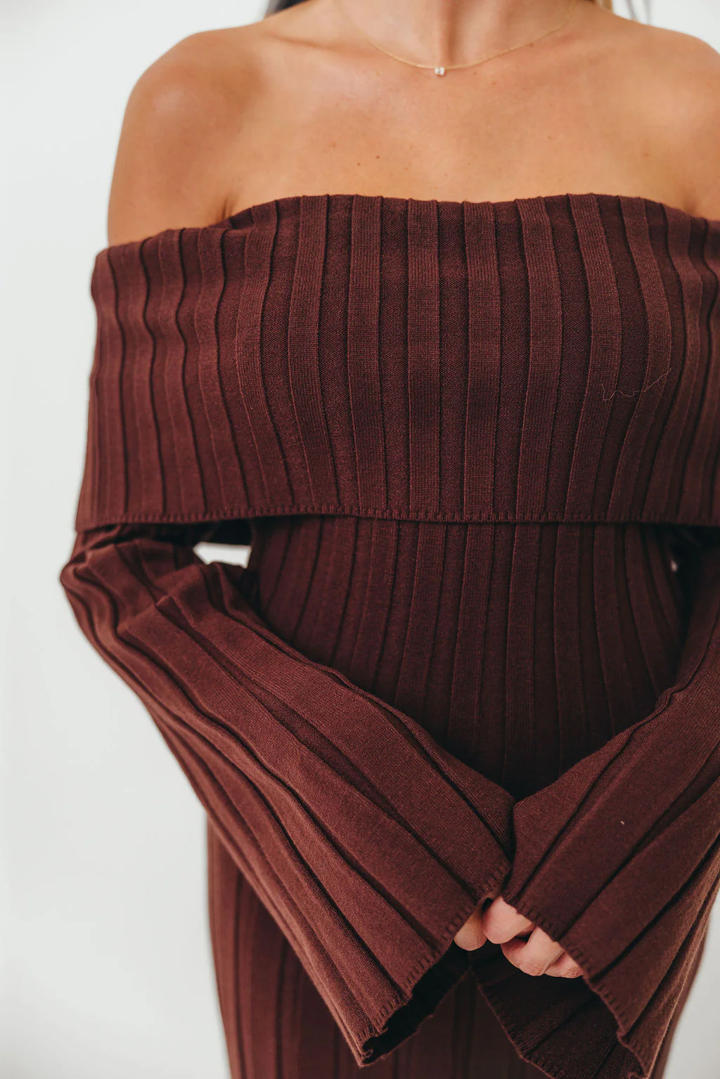 Evella Maxi Dress in Brown - Bump Friendly *Final Sale* - Image 5