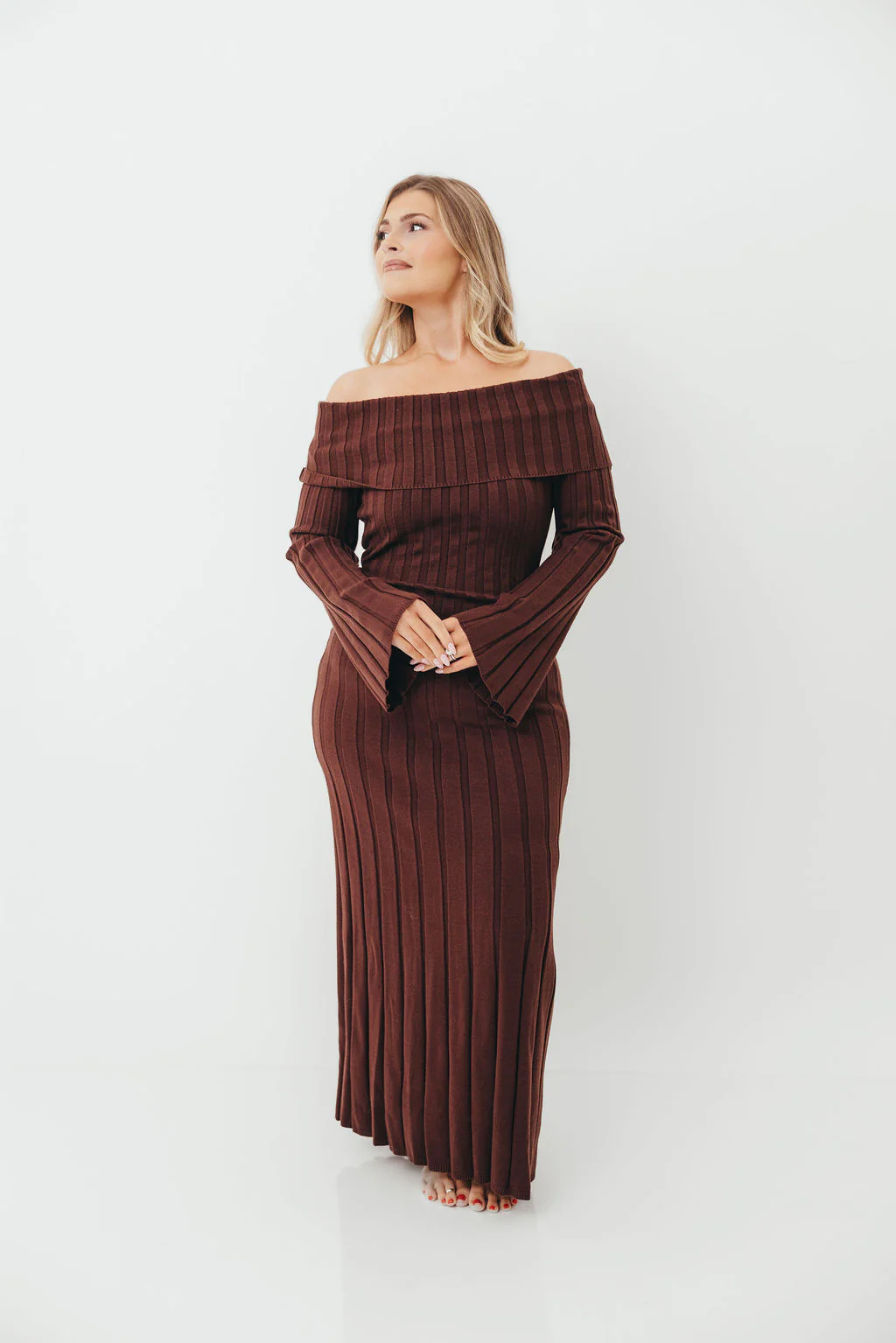 Evella Maxi Dress in Brown - Bump Friendly *Final Sale* - Image 7