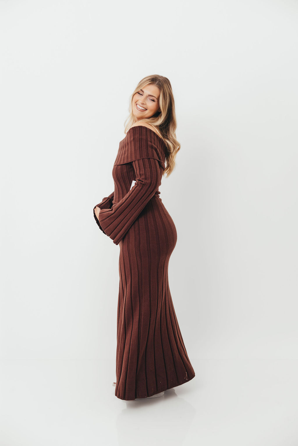Evella Maxi Dress in Brown - Bump Friendly *Final Sale* - Image 9