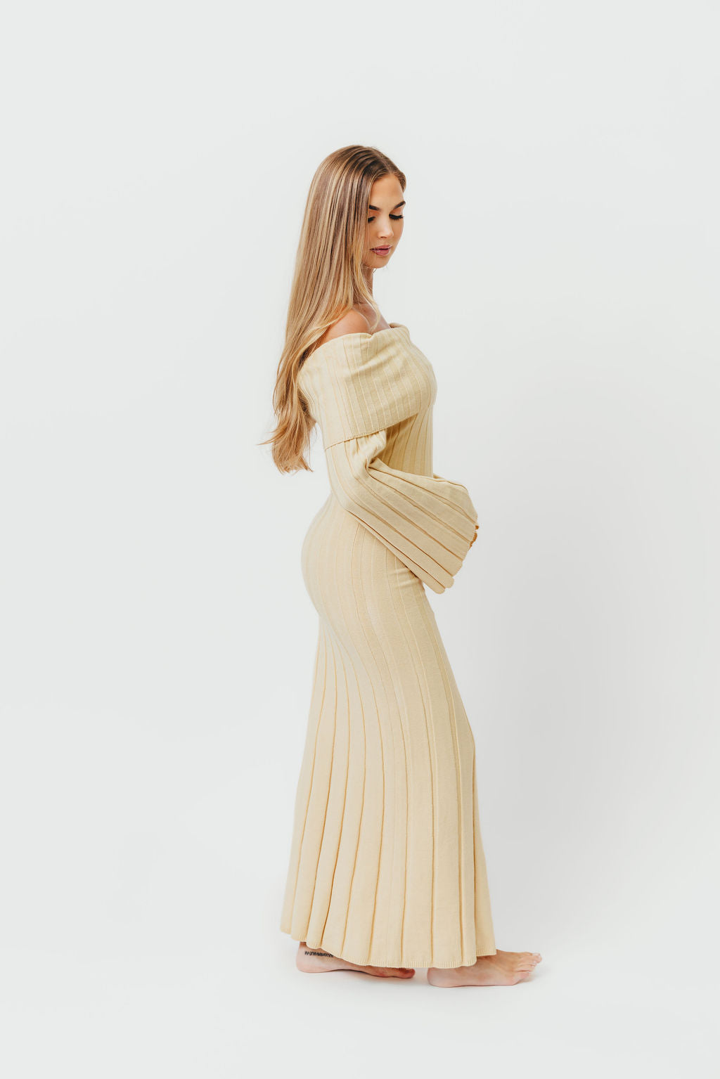 Evella Maxi Dress in Butter Yellow - Bump Friendly & Inclusive Sizing - Image 8