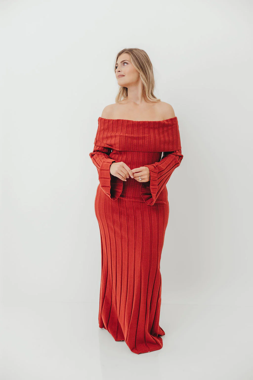 Evella Maxi Dress in Red - Bump Friendly *Final Sale* - Image 11