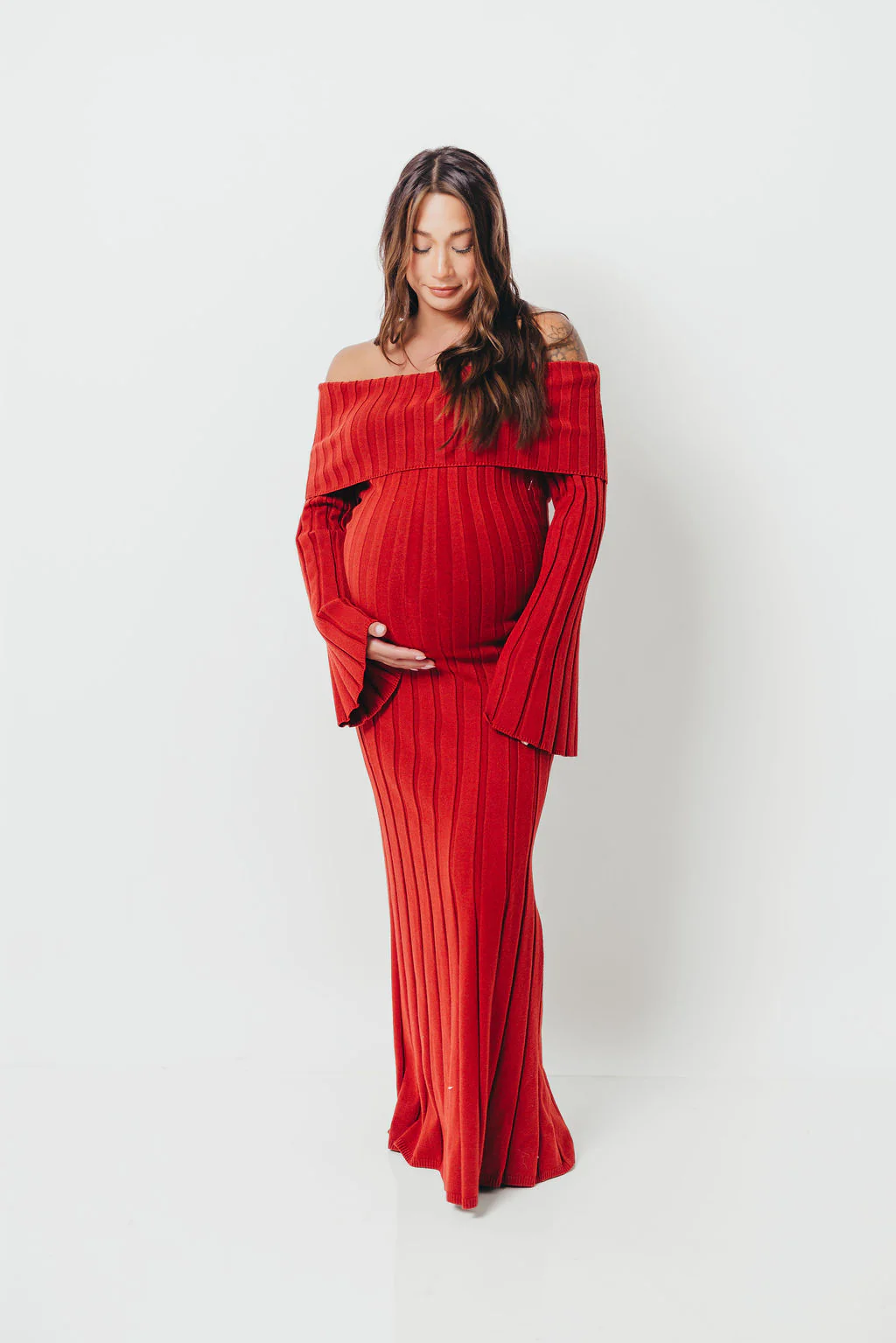 Evella Maxi Dress in Red - Bump Friendly *Final Sale* - Image 17