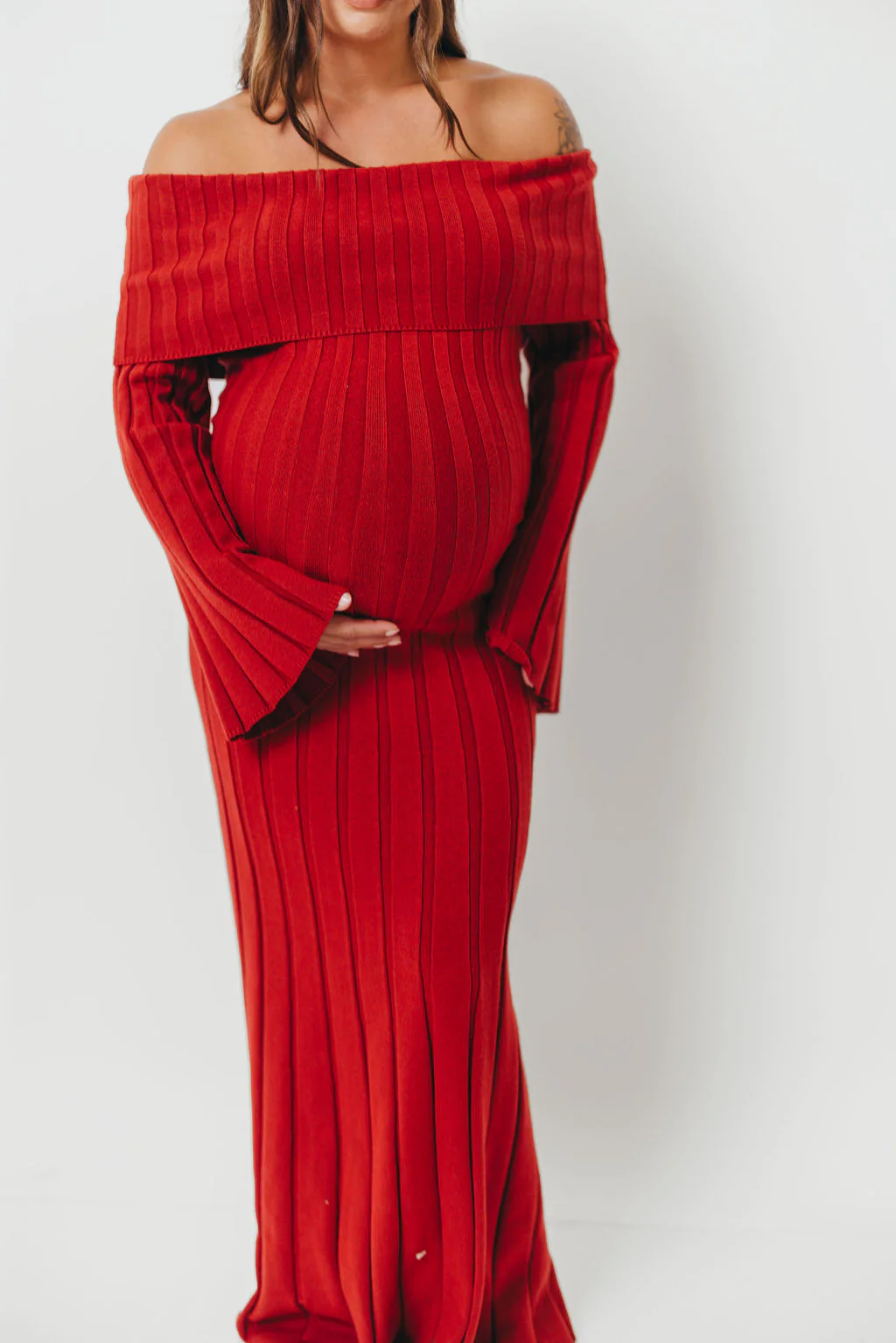 Evella Maxi Dress in Red - Bump Friendly *Final Sale* - Image 18