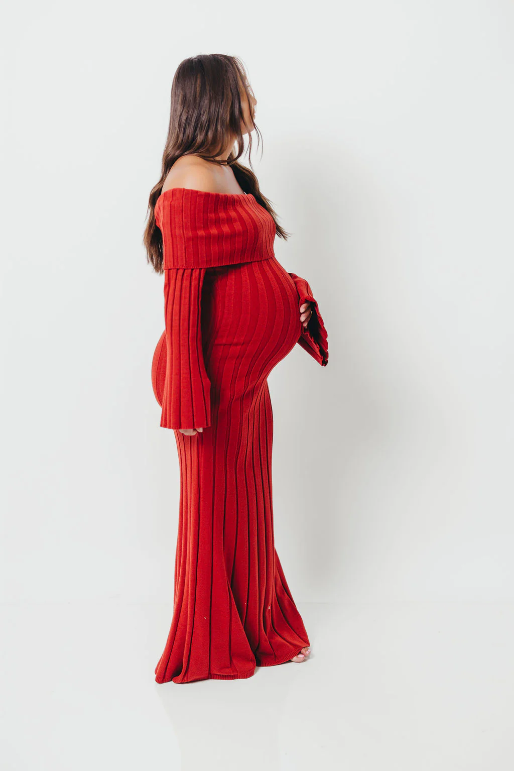 Evella Maxi Dress in Red - Bump Friendly *Final Sale* - Image 19