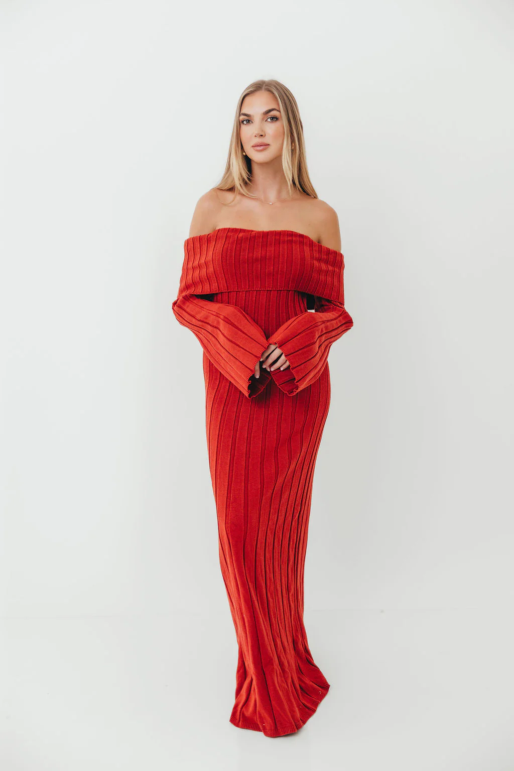 Evella Maxi Dress in Red - Bump Friendly *Final Sale* - Image 6