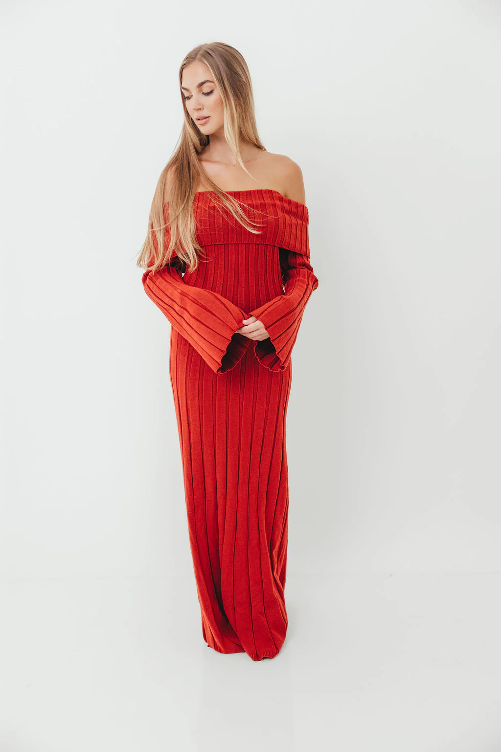 Evella Maxi Dress in Red - Bump Friendly *Final Sale* - Image 8