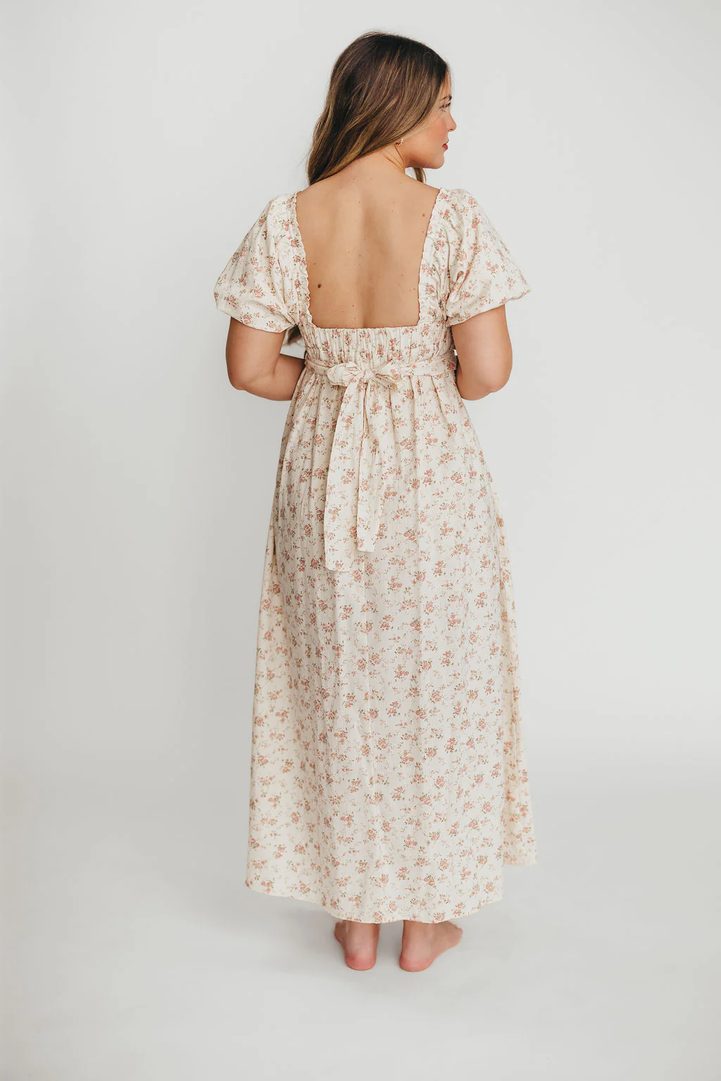 Finley 100% Cotton Peplum Midi Dress in Petal Pink - Bump & Nursing Friendly - Image 14