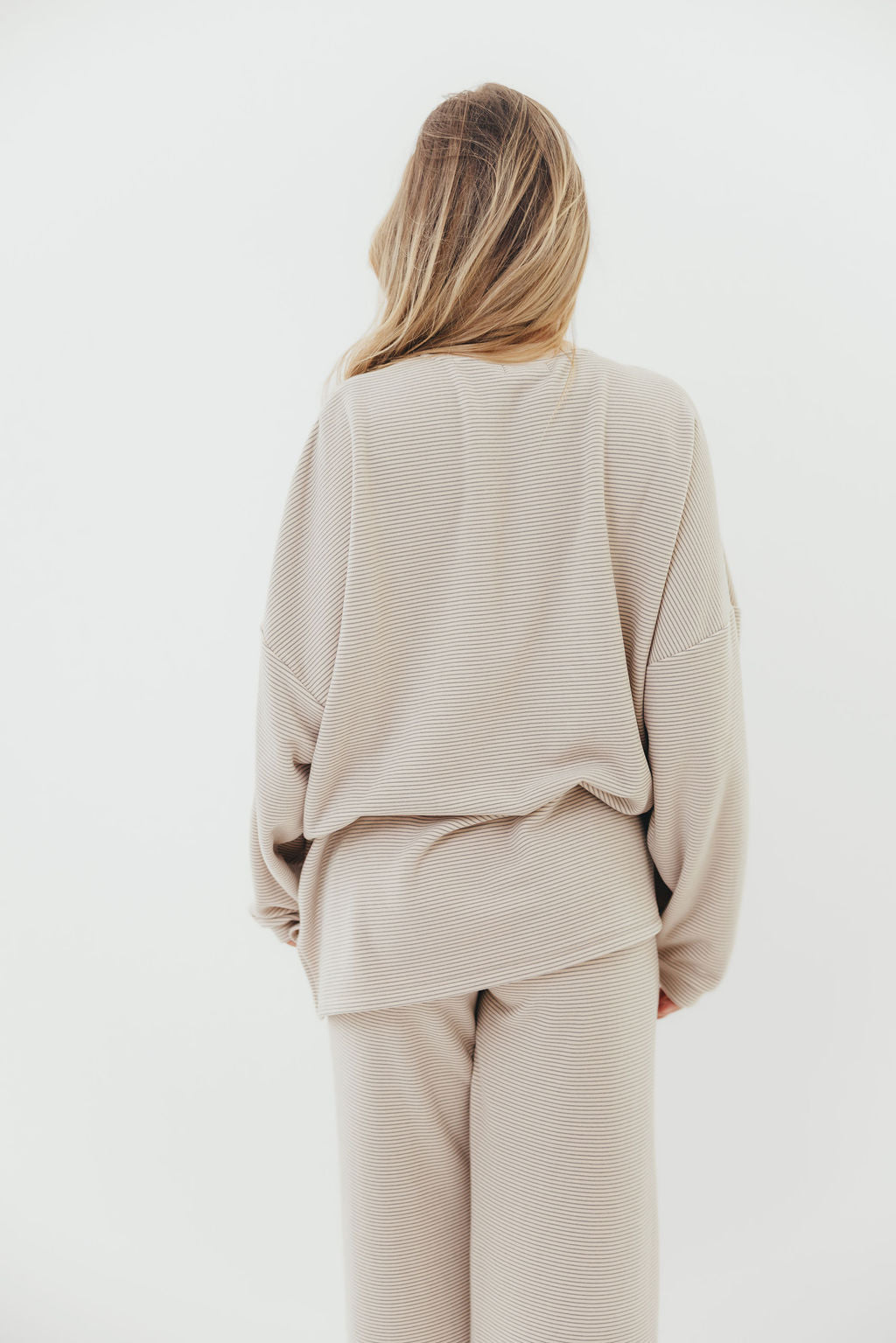 Naomi Striped Oversized Fleece Top in Cream/Grey *Worth Exclusive Print* - Image 25