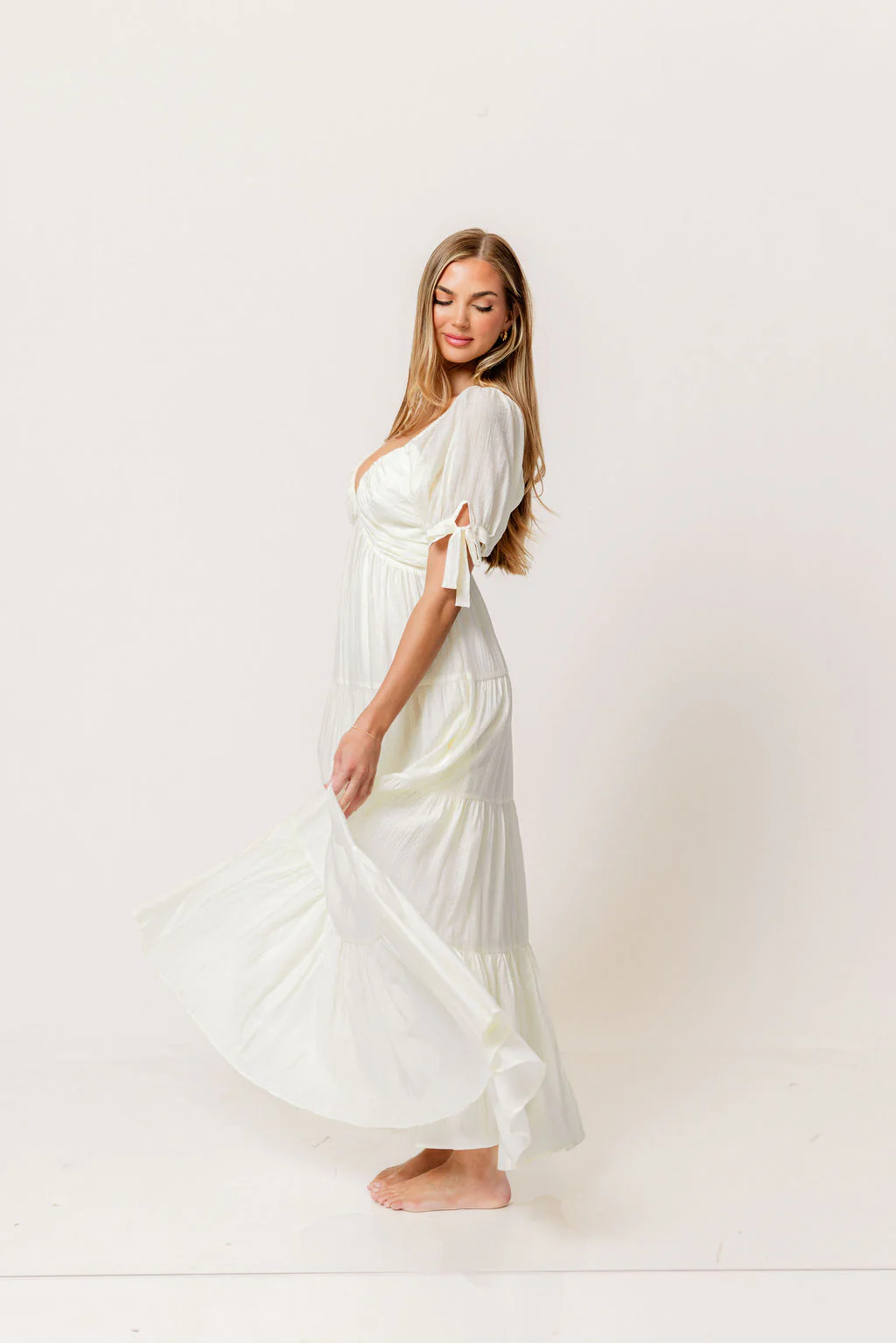 Grayson Maxi Dress in Cream - Bump Friendly & Inclusive Sizing - Image 10
