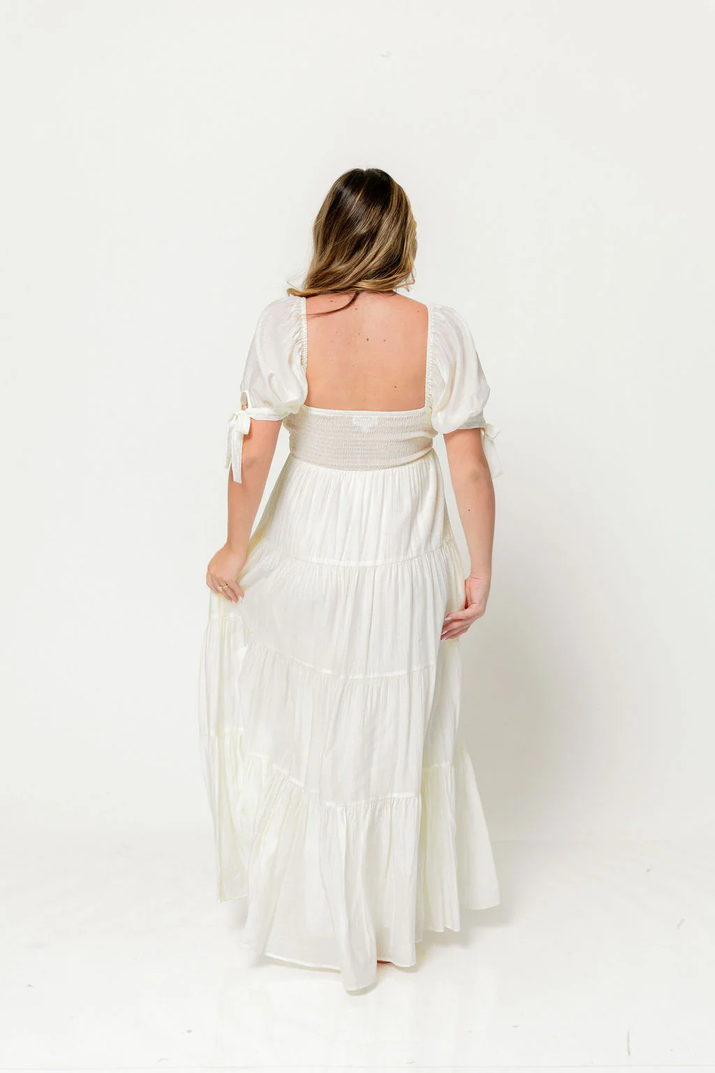 Grayson Maxi Dress in Cream - Bump Friendly & Inclusive Sizing - Image 8