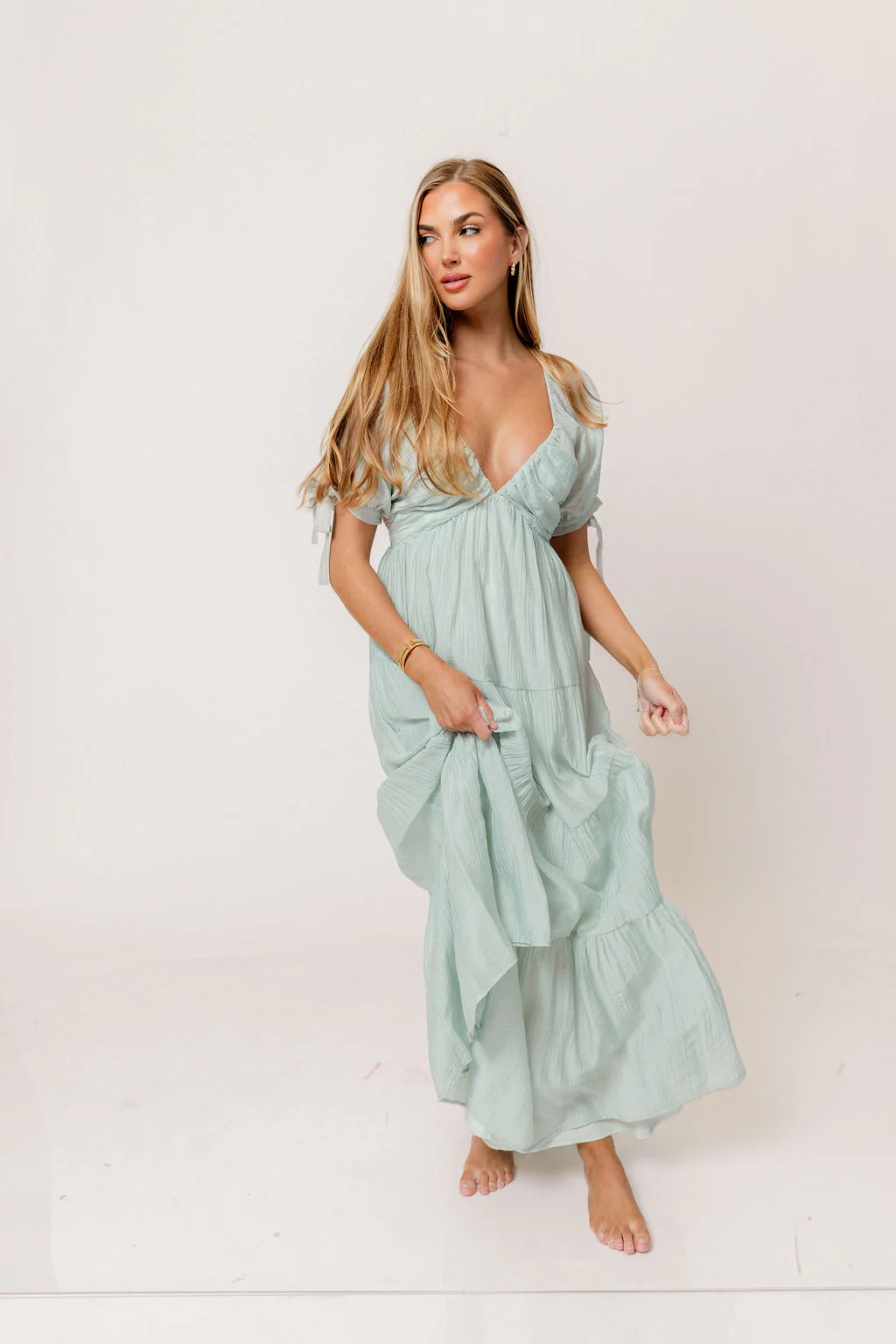 Grayson Maxi Dress in Light Mint - Bump Friendly - Image 15