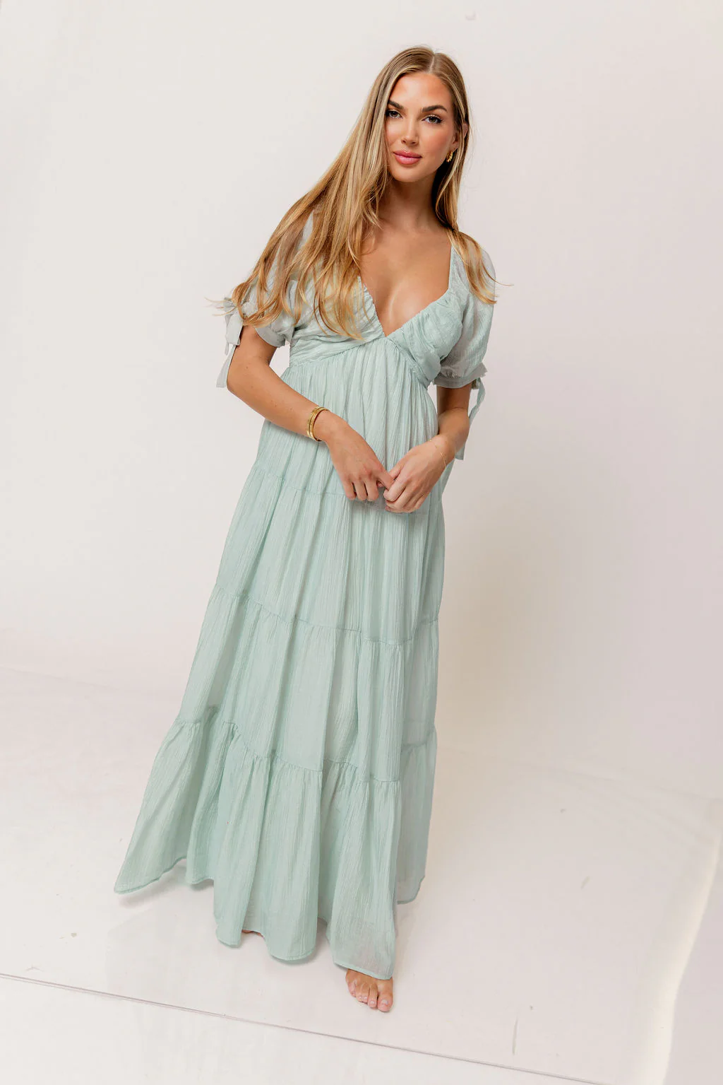 Grayson Maxi Dress in Light Mint - Bump Friendly - Image 16