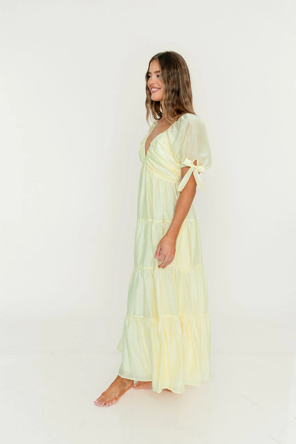 Grayson Maxi Dress in Lemon - Bump Friendly & Inclusive Sizing - Image 12