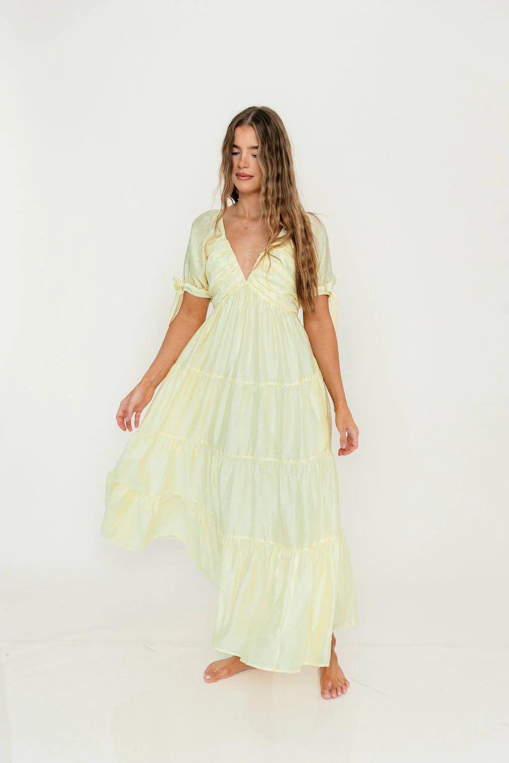 Grayson Maxi Dress in Lemon - Bump Friendly & Inclusive Sizing - Image 15
