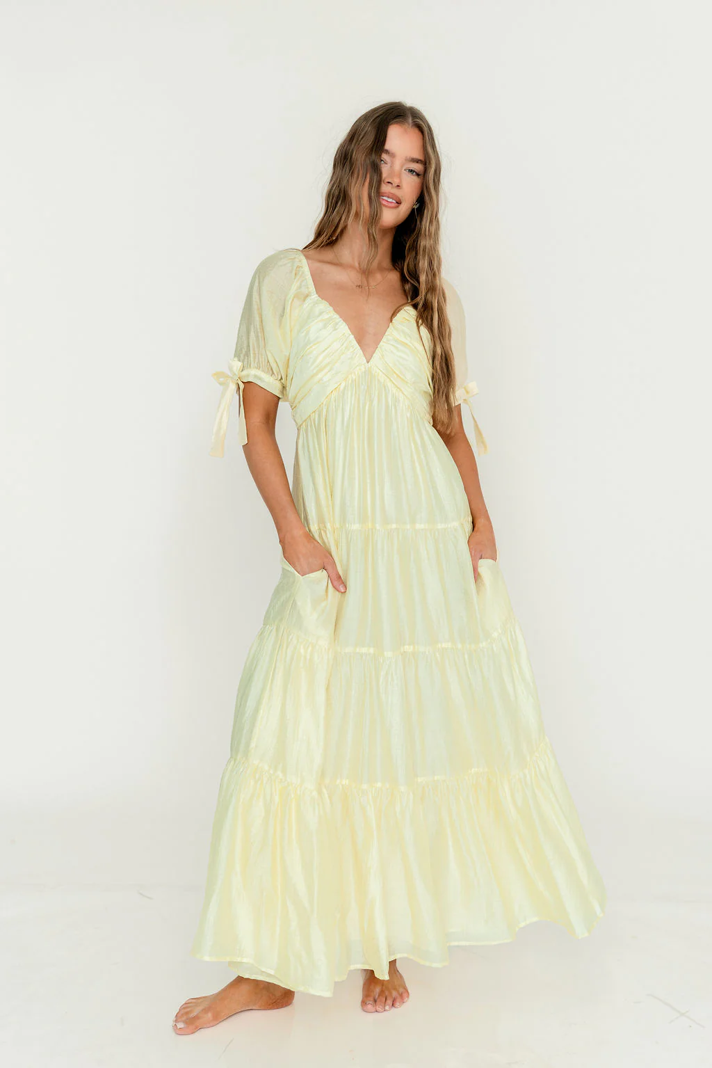 Grayson Maxi Dress in Lemon - Bump Friendly & Inclusive Sizing - Image 18