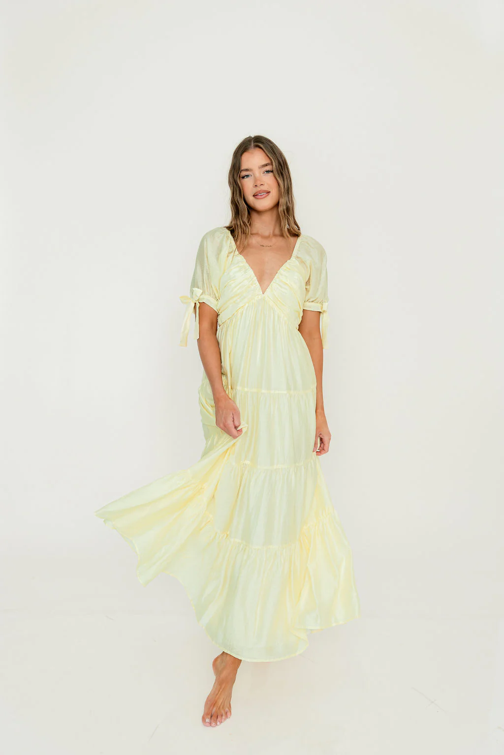 Grayson Maxi Dress in Lemon - Bump Friendly & Inclusive Sizing - Image 8