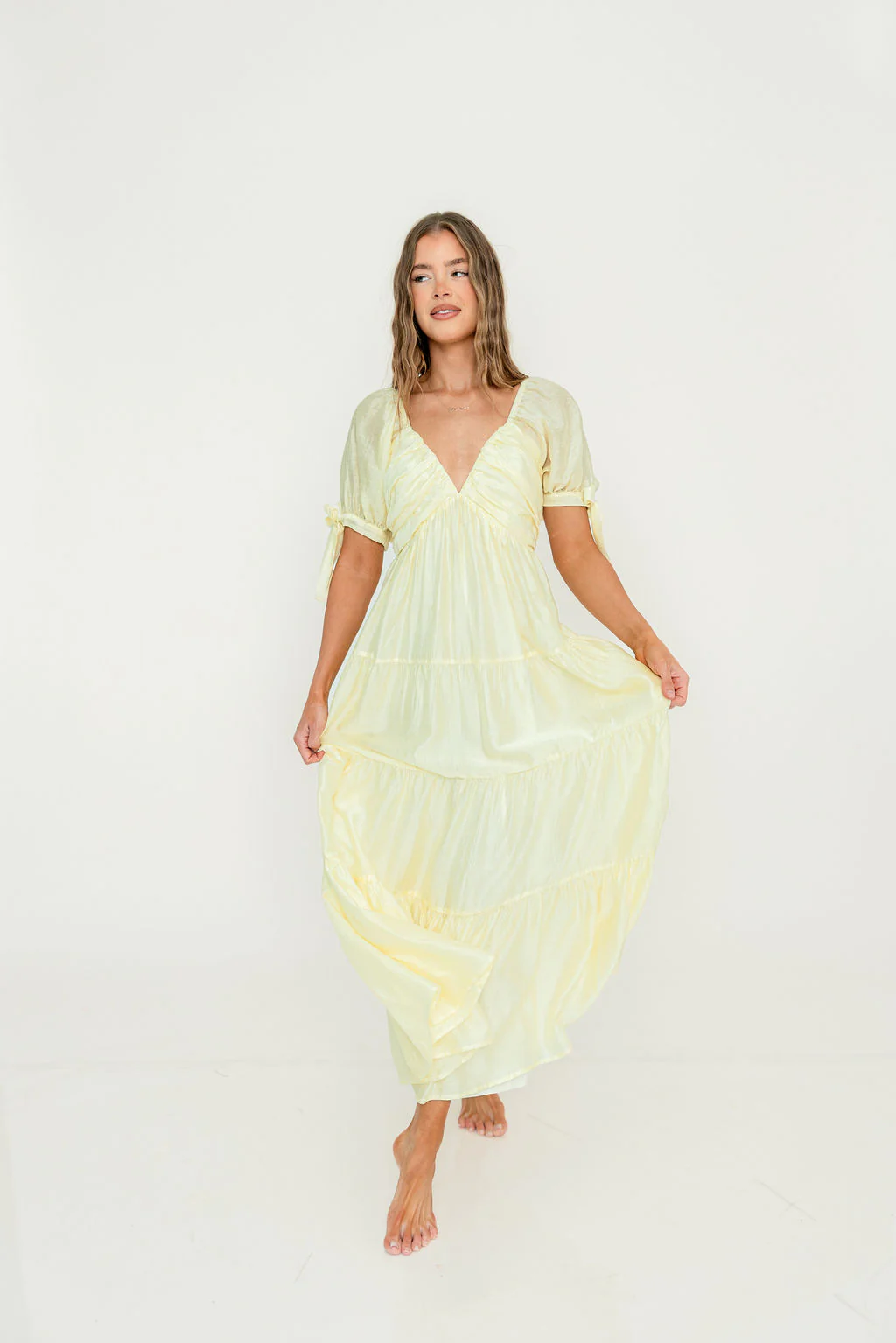 Grayson Maxi Dress in Lemon - Bump Friendly & Inclusive Sizing - Image 9
