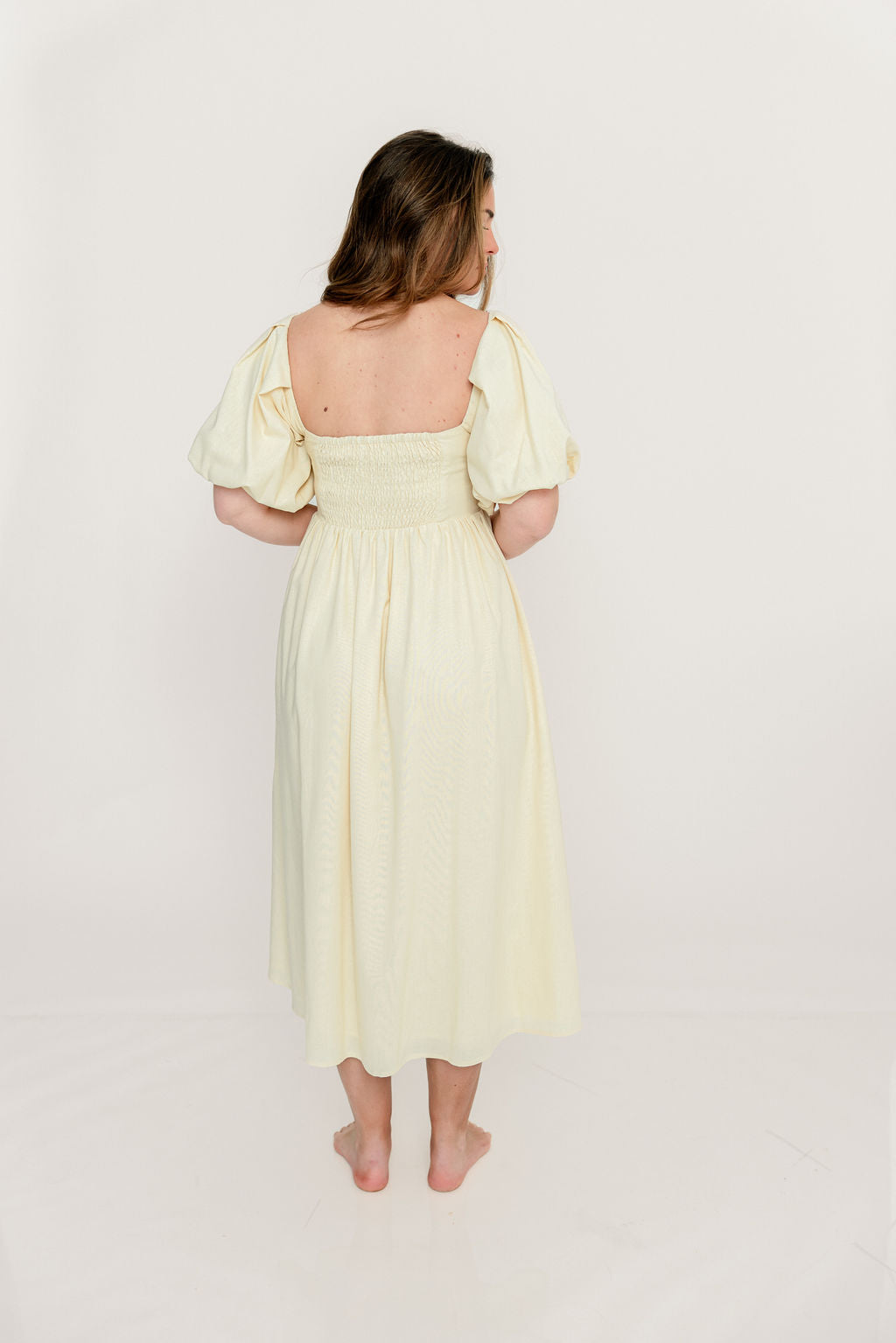 Hamilton Midi Dress in Butter - Bump Friendly (S-XL) - Image 20